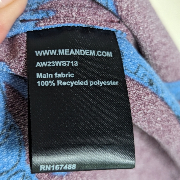 ME+EM Maxi Skirt Deep Cabernet Blue Scribble Floral Print Maxi Skirt Size 6 US - Picture 12 of 14